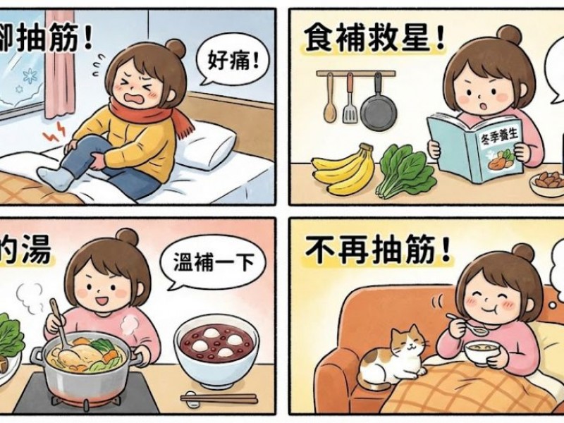 《冬天預防抽筋的食補》